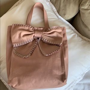 Red Valentino mauve leather tote